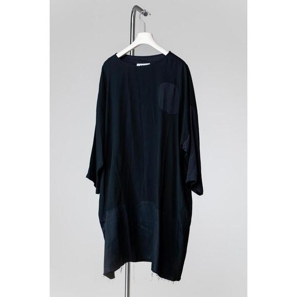 Maison Margiela Black Satin Sleeve Circle Pocket Dress - Picture 4 of 8